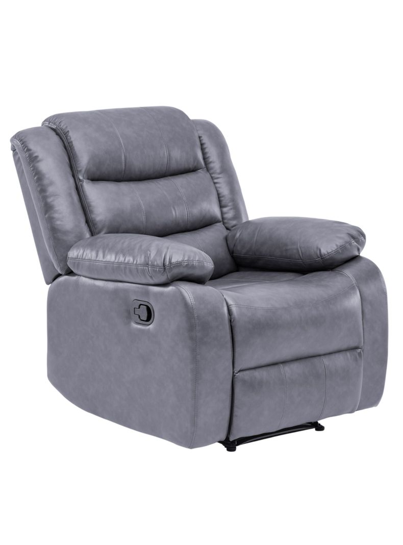 Berger Reclinable 1 Cuerpo Moderno Gris PU Berlin KM060RGR-1