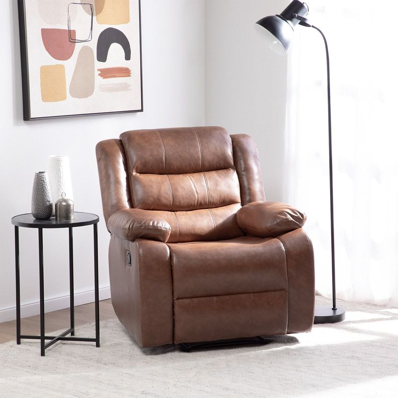  Berger Reclinable 1 Cuerpo Moderno Café PU Berlin KM060RBR-2