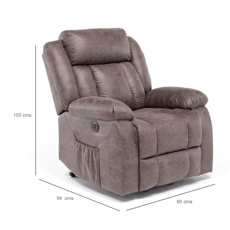 Berger Reclinable Moderno Eléctrico Masaje Café KM8822MBR-4