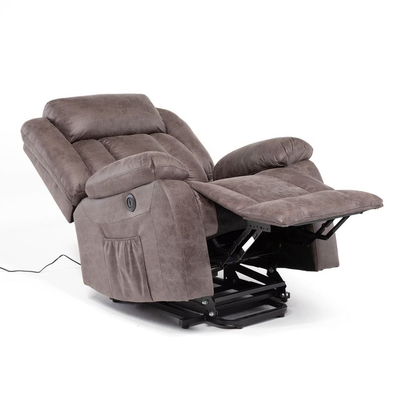 Berger Reclinable Moderno Eléctrico Masaje Café KM8822MBR-5