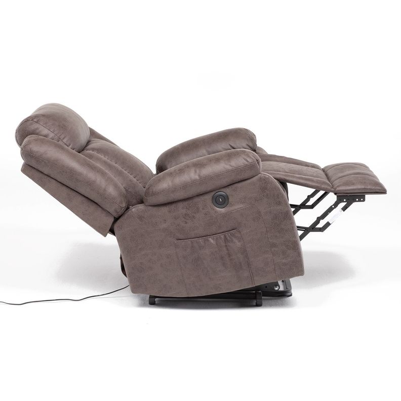 Berger Reclinable Moderno Eléctrico Masaje Café KM8822MBR-6