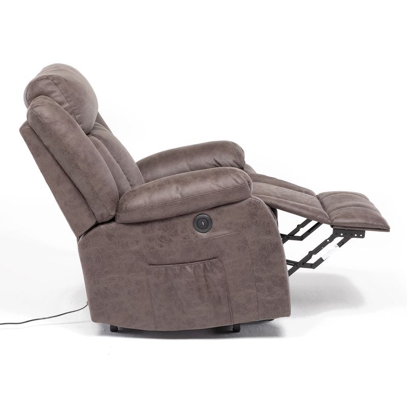 Berger Reclinable Moderno Eléctrico Masaje Café KM8822MBR-7