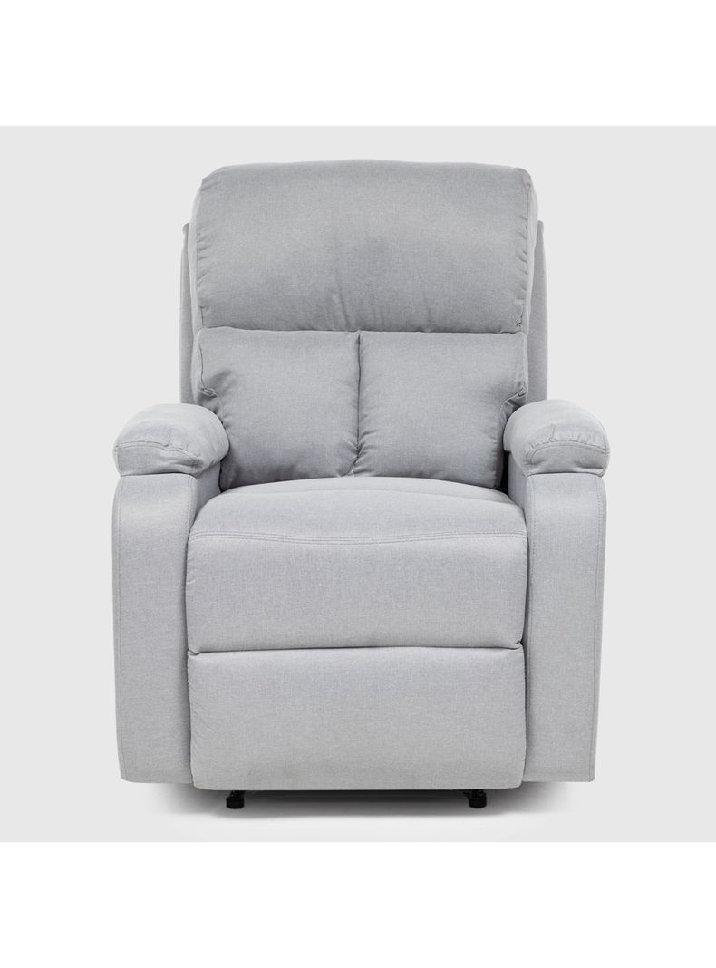Living Sofá 3 Cuerpos Reclinable Matheus Gris + 2 Bergers VS8070GR-1