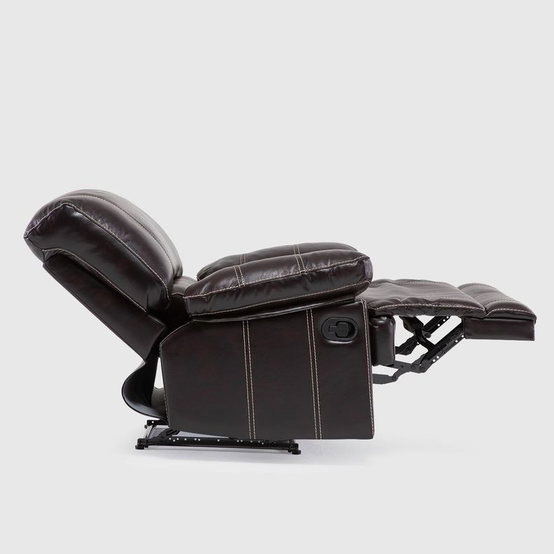 Berger Reclinable Moderno Leather Match Cuero Castle Café 98023LBR-3
