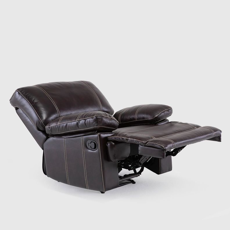Berger Reclinable Moderno Leather Match Cuero Castle Café 98023LBR-4