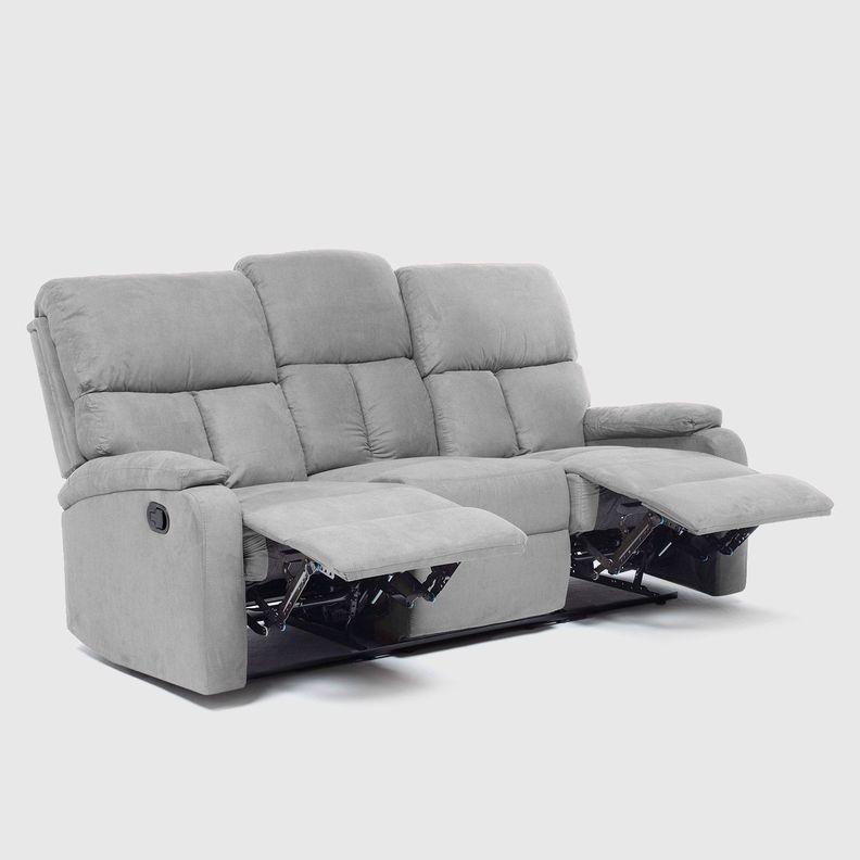  Sofá Gris 3 Cuerpos Reclinable Moderno Matheus VS8070SGR-6