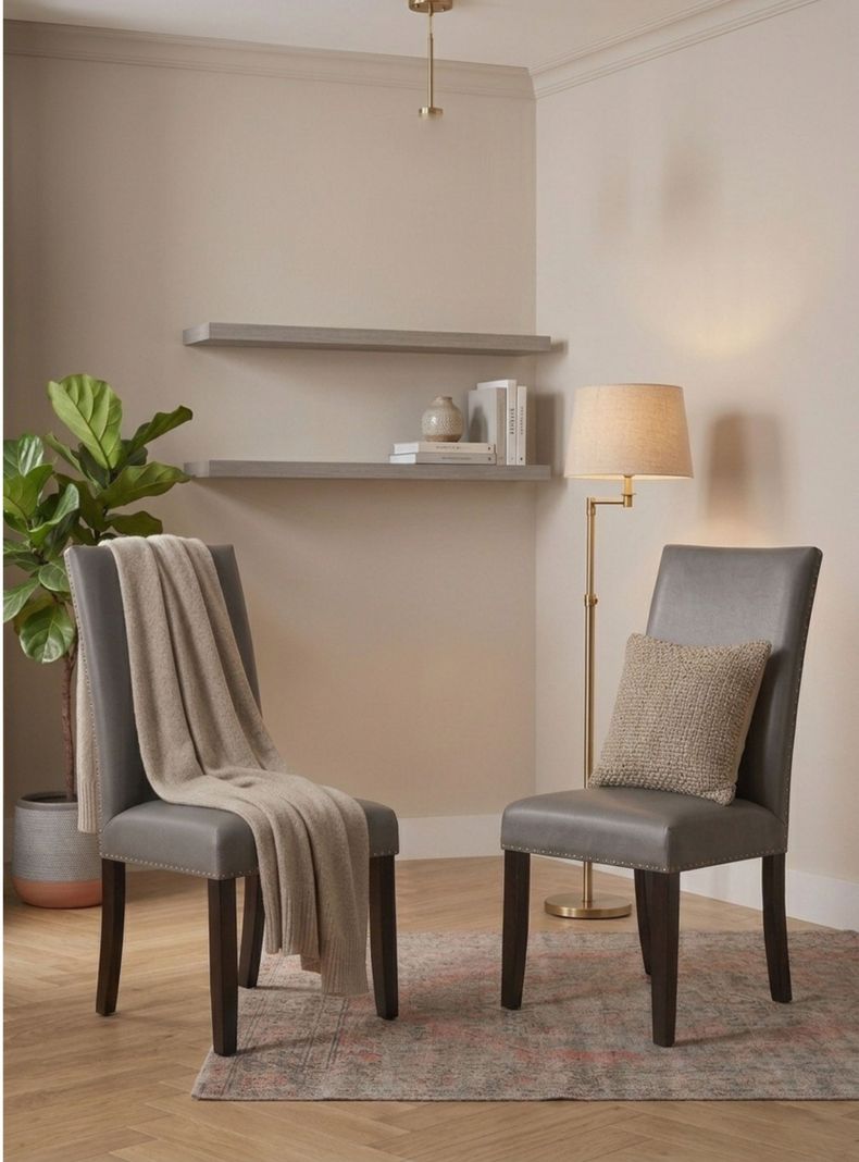 Sillas De Comedor Elegante Moon Gris Pack 2 Unidades... a $229.990