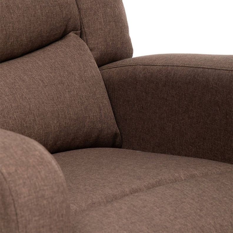 Berger Reclinable de Lino Marrón Daniels 98014-5