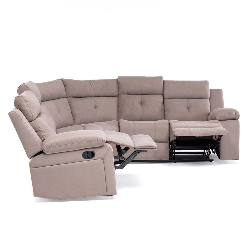 Sofá Seccional Reclinable Moderno Living Arizona Beige 8081KH-5