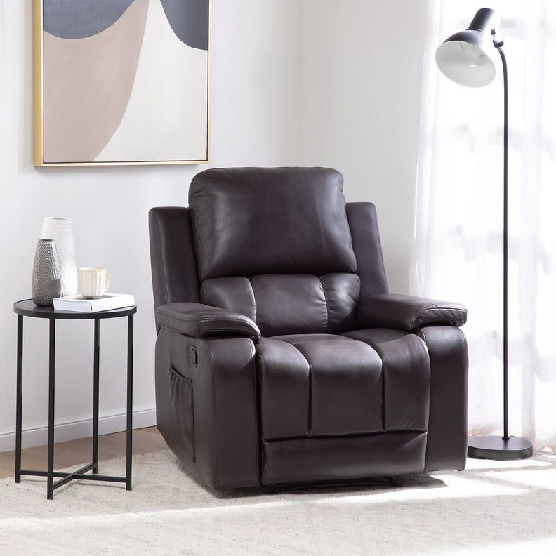 Berger Reclinable Vibromasaje + Control Café Madrid 8094RMBR-1