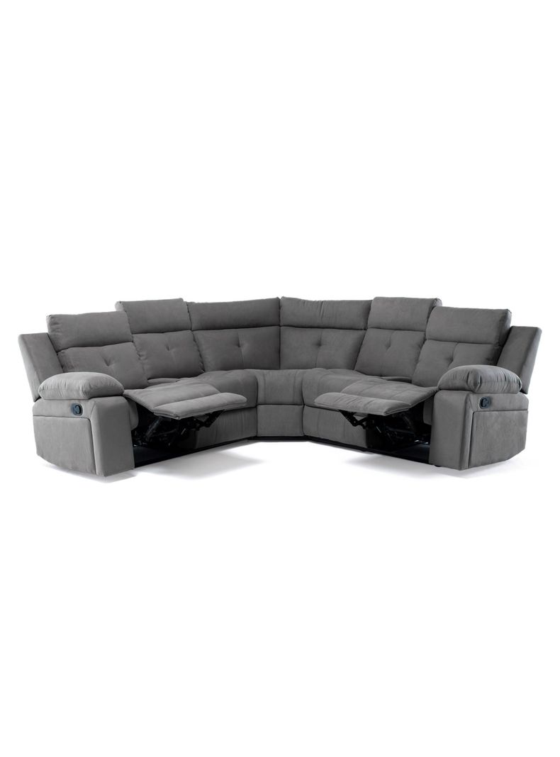  Sofá Seccional Reclinable Moderno Living Arizona Gris 8081GR-1