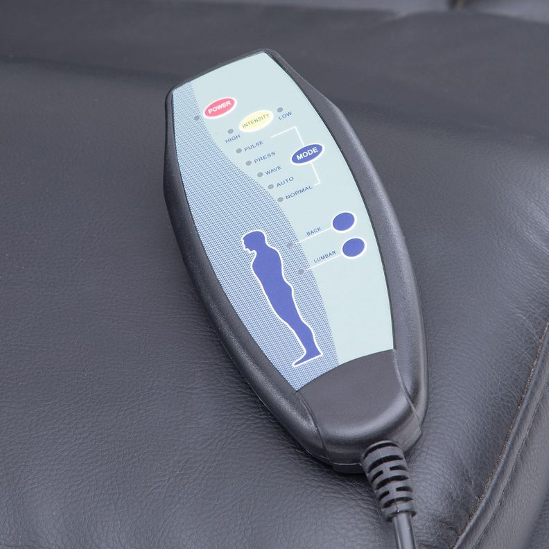 Berger Reclinable Eléctrico Vibromasaje + Control Negro Madrid 8094RPMBK-6