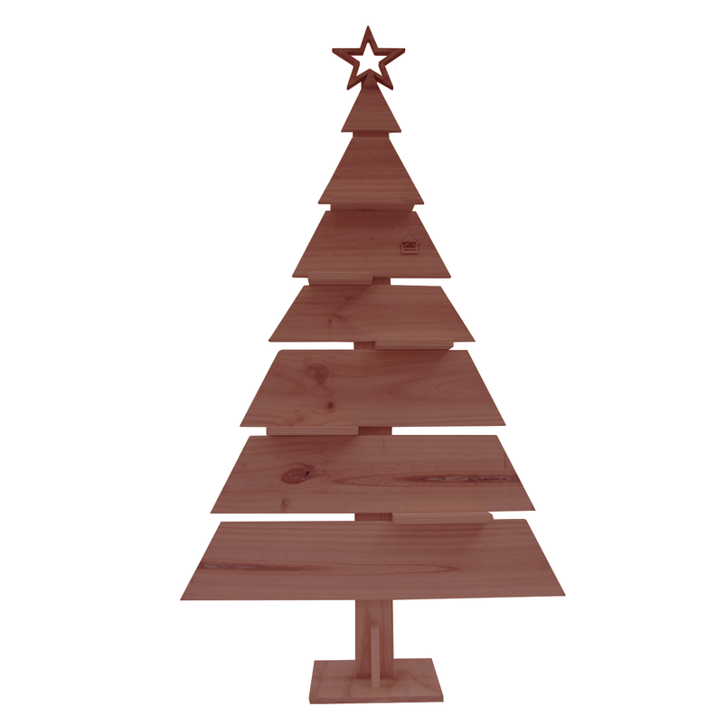 Arbol Navidad de madera Rheder 180 cm de alto color Roble-0