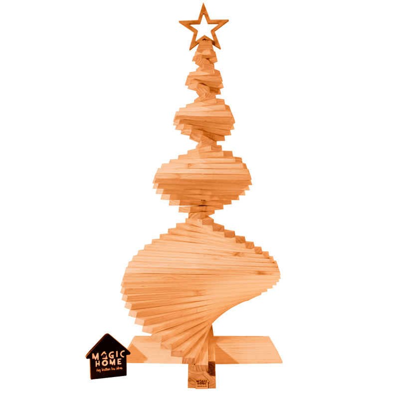 Arbol Navidad de madera Pinea 120 cm de alto color Raulí-0