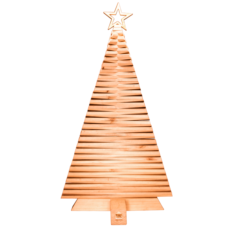 Arbol Navidad de madera Pinea 120 cm de alto color Raulí-2