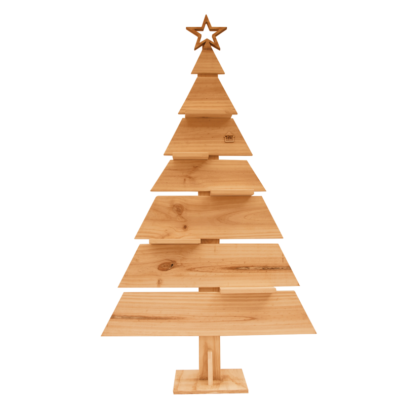 Arbol Navidad de madera Rheder de 120 cm alto color Raulí-0