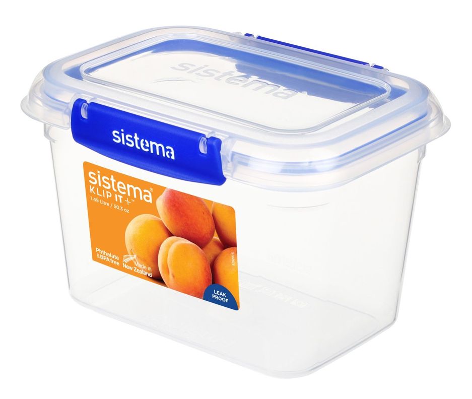 Contenedor rectangular Klip It Plus 1.49 lts Sistema-2