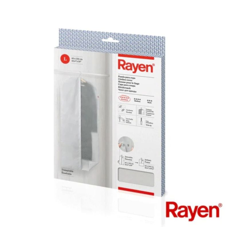 Funda de Ropa "L" Closet Color Gris Premium Rayen®-4