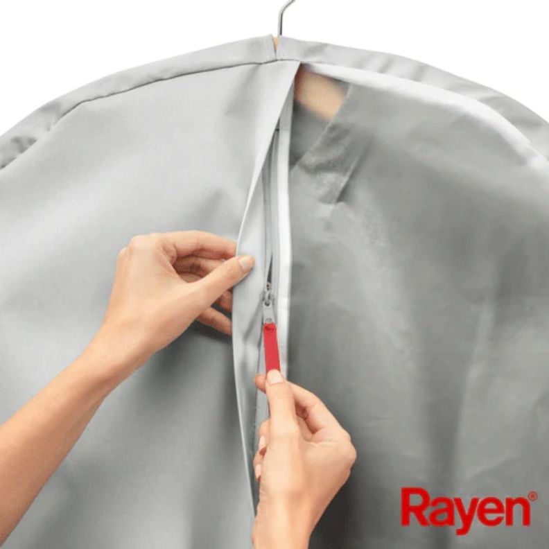 Funda de Ropa "L" Closet Color Gris Premium Rayen®-1