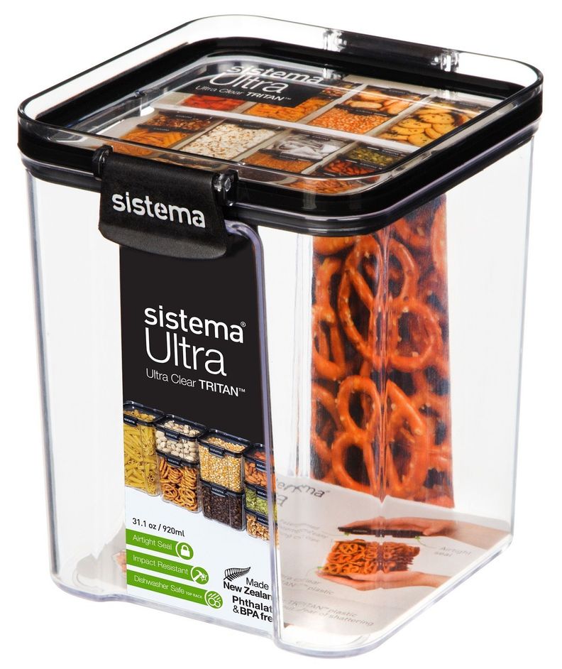 Contenedor ULTRA cuadrado 920 ml. Sistema-0