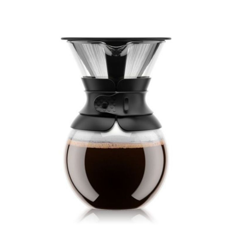 Cafetera De Goteo 1.0 lts Con Cubierta De Silicona Negra.-0