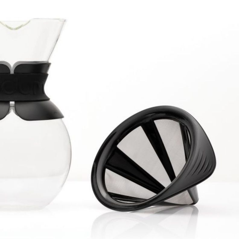 Cafetera De Goteo 1.0 lts Con Cubierta De Silicona Negra.-1