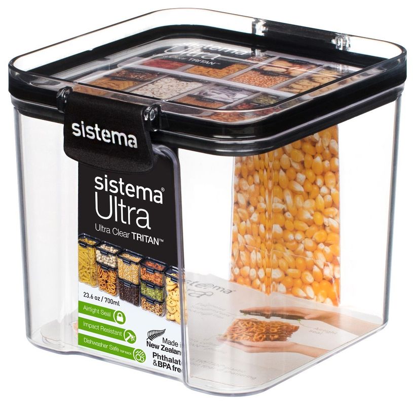 Contenedor ULTRA cuadrado 700 ml. Sistema-0