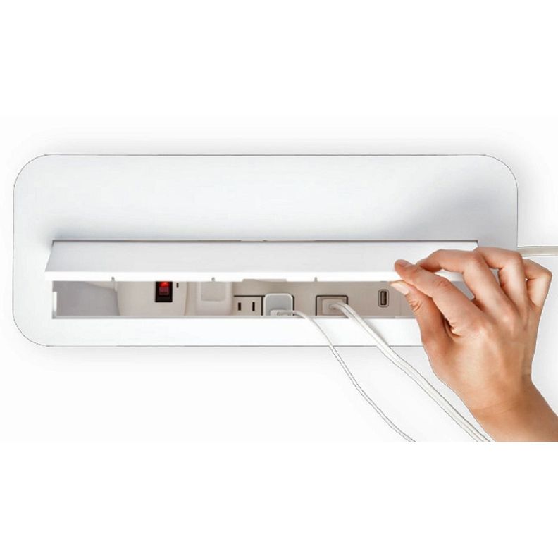 Caja Organizadora para Cables y Alargadores Blanco In-Box-5