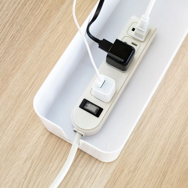 Caja Organizadora para Cables y Alargadores Blanco In-Box-3