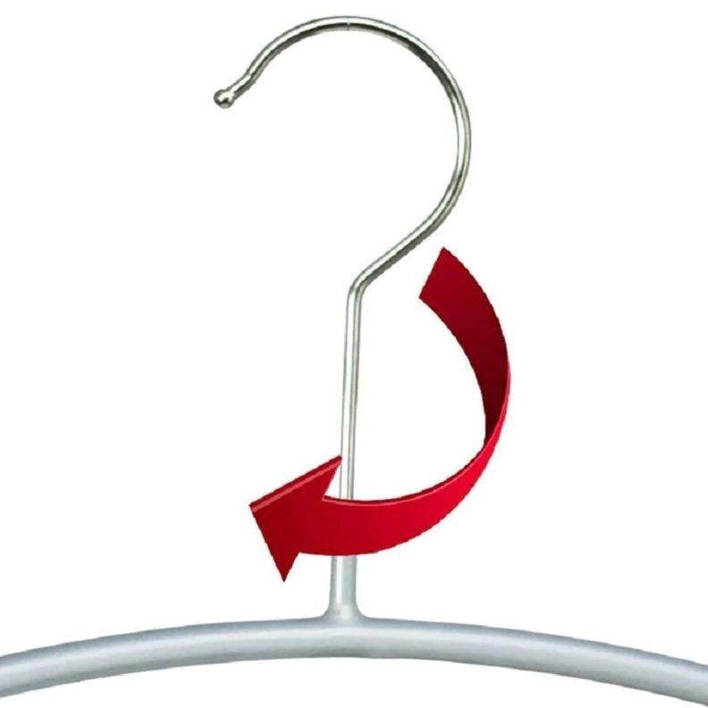 Set De 10 Colgadores De Ropa Economic 36 cm, Silver.-2
