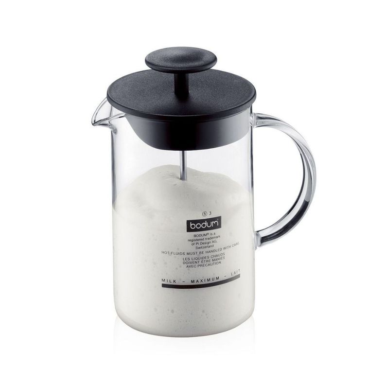 LATTEO Batidor De Leche Con Asa de Cristal, 0,25 l-0