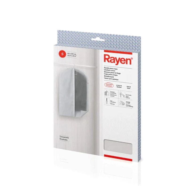 Funda de Ropa "S" Closet Color Gris Premium Rayen®-5
