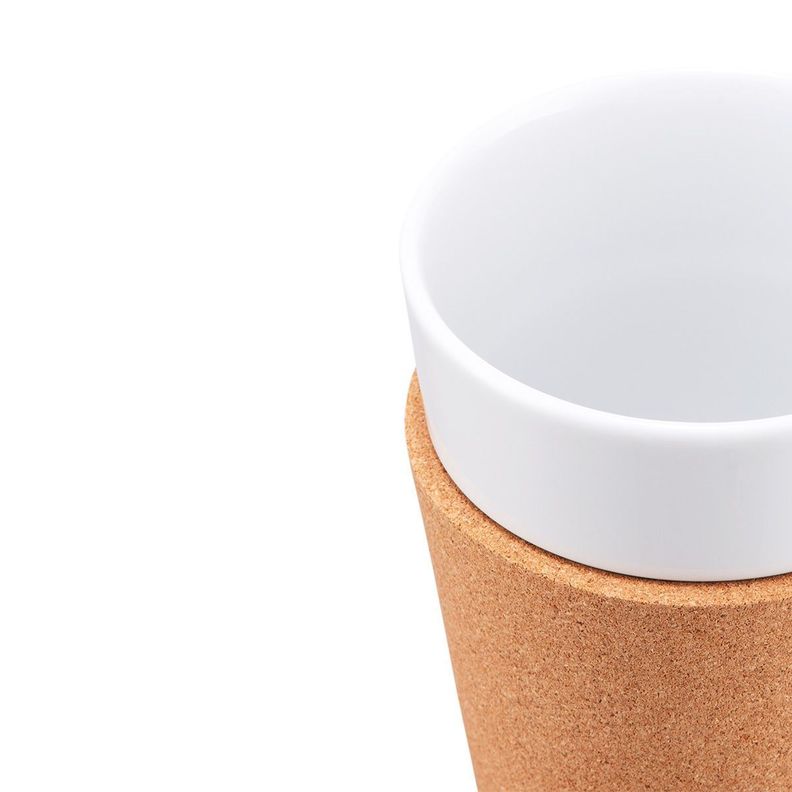 Set de 2 Vasos Porcelana Con Manga de Corcho, 300 ml-2