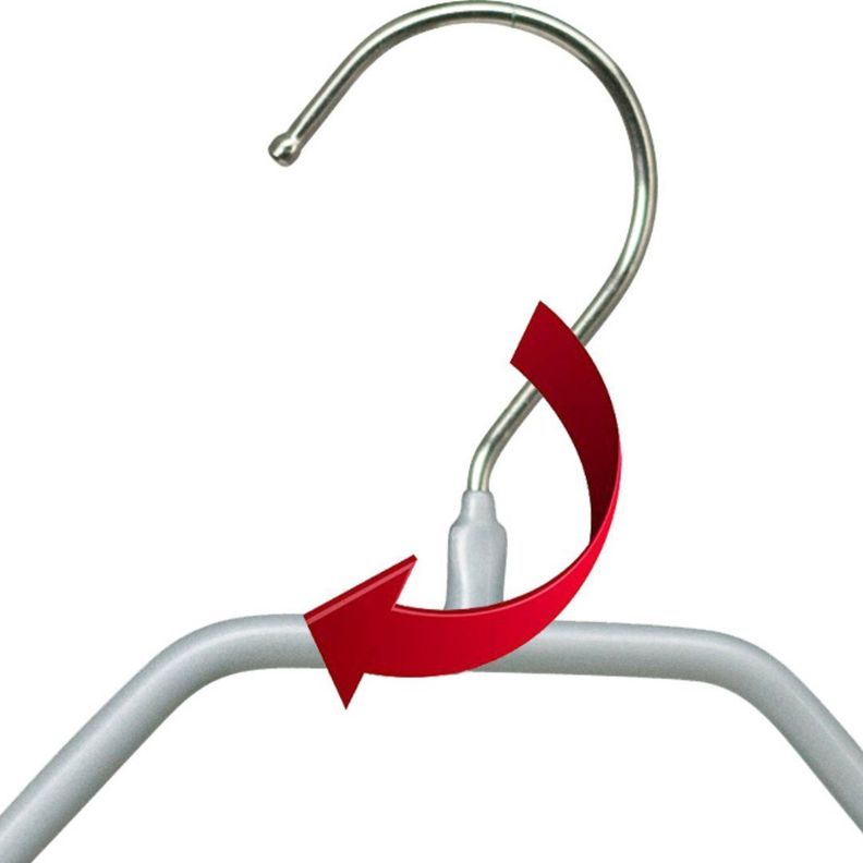 Set de 5 Colgadores Bodyform 42 cm Color Plateado.-1