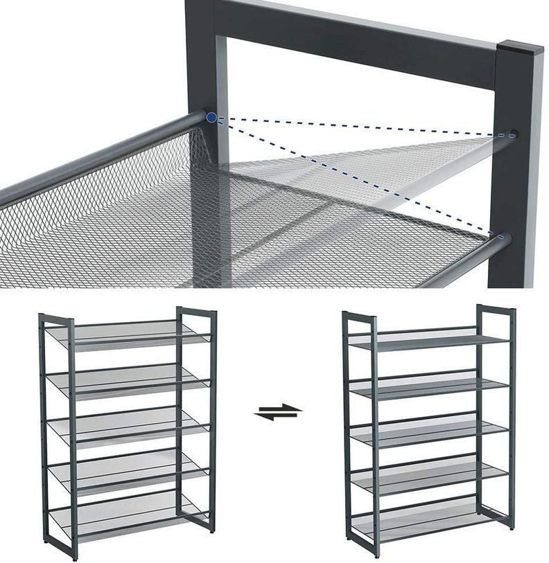 Zapatero / Estante Ajustable de 5 Niveles.-3