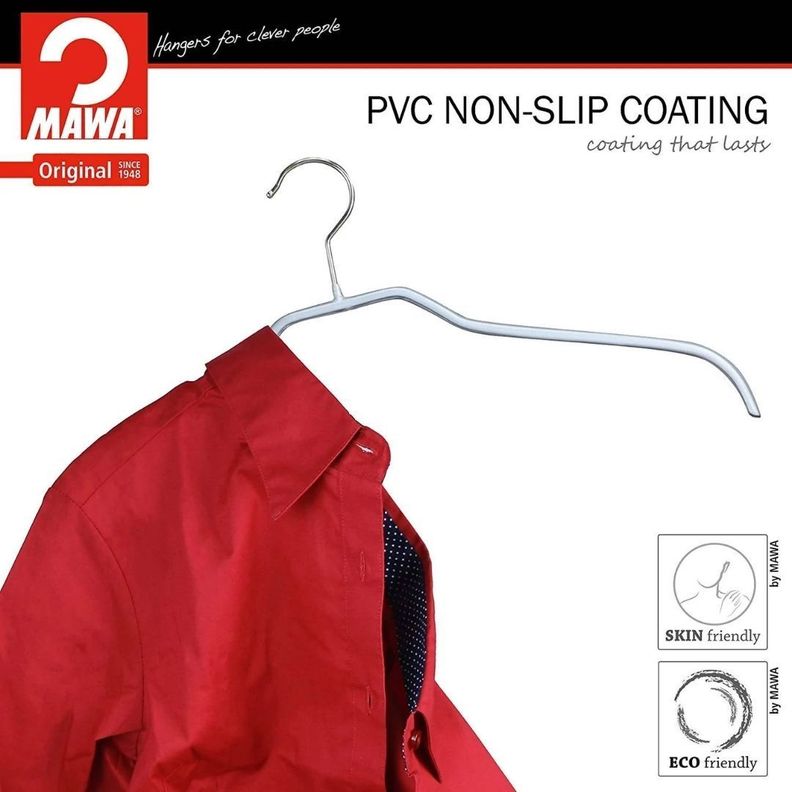 Set De 10 Colgadores Para Ropa Plateado, Silhouette 41F.-2