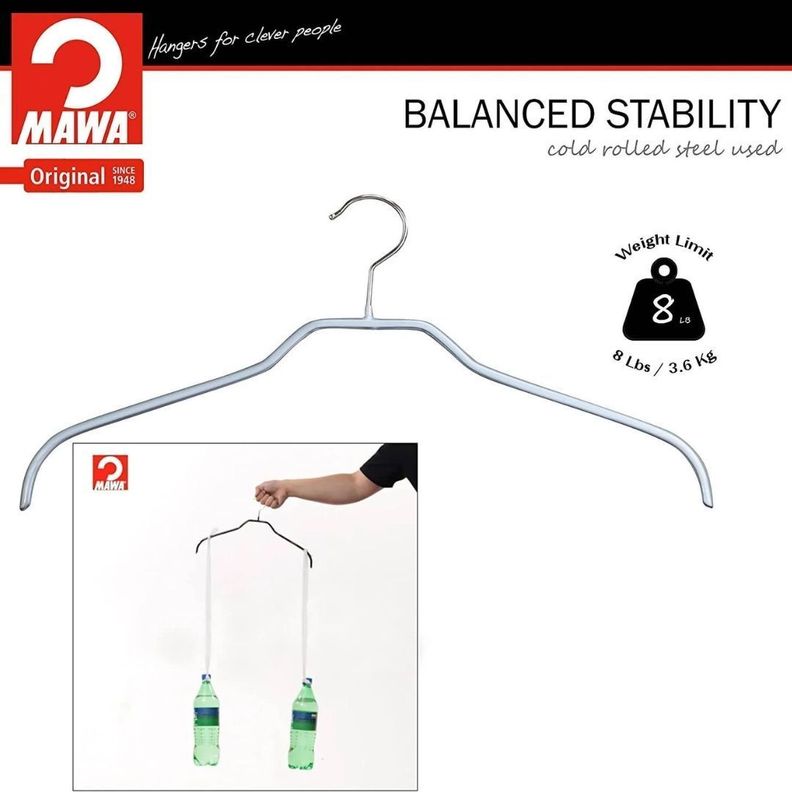 Set De 10 Colgadores Para Ropa Plateado, Silhouette 41F.-3