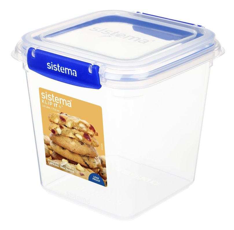 Contenedor cuadrado Klip It 2.2 lts. Sistema-1
