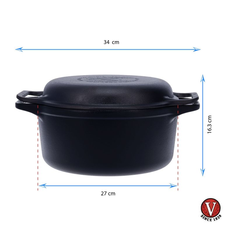 Combo Cooker de Hierro Fundido Precurado 5.7 L-4