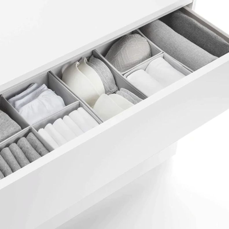 Organizador de Cajones Plegable 6 unidades Color Gris Premium Rayen®-2