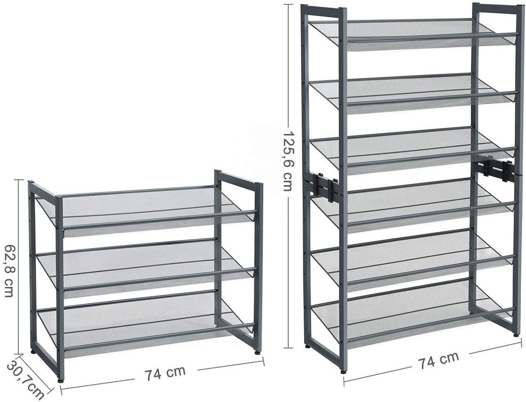 Zapatero / Estante Ajustable de 3 Niveles.-4