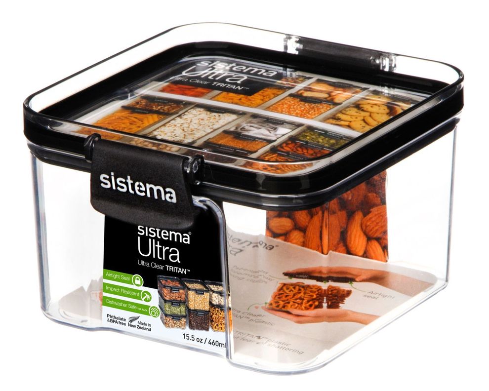 Contenedor cuadrado 460 ml Ultra. SISTEMA -0