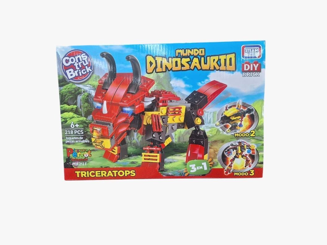CONSTRUBRICK MUNDO DINOSAURIO TRICERATOPS-3