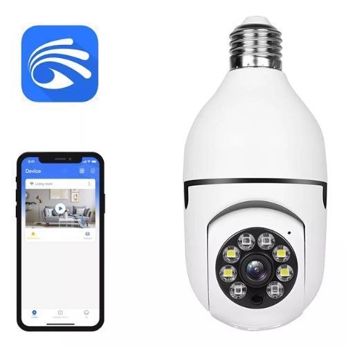Cámara Inteligente de Seguridad Jortan Forma de Ampolleta 1 Lente 5G-4