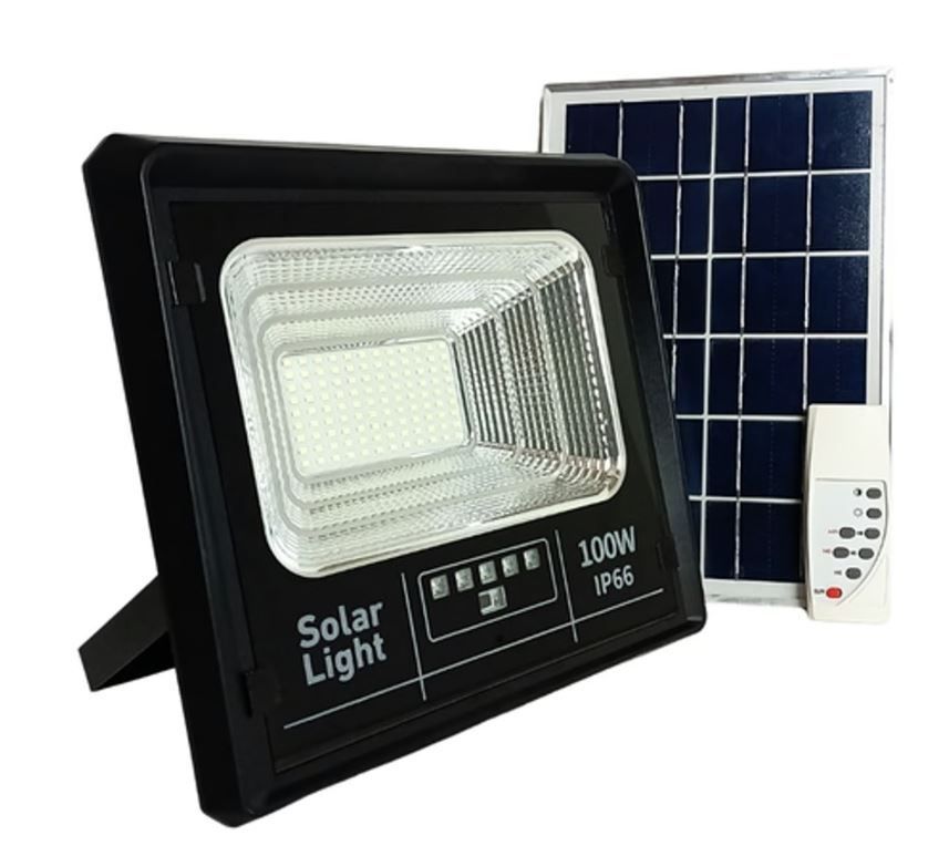 Foco Led con Panel Solar Reflector 100W IP66 JT-Clear-0