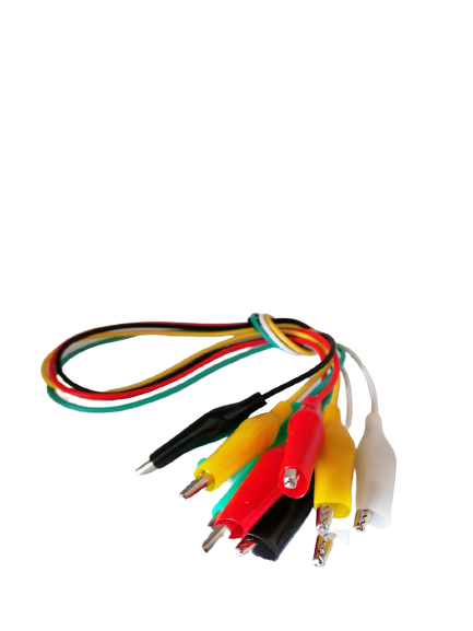 Kit 5 Cables Conectores Tipo Caimán -0
