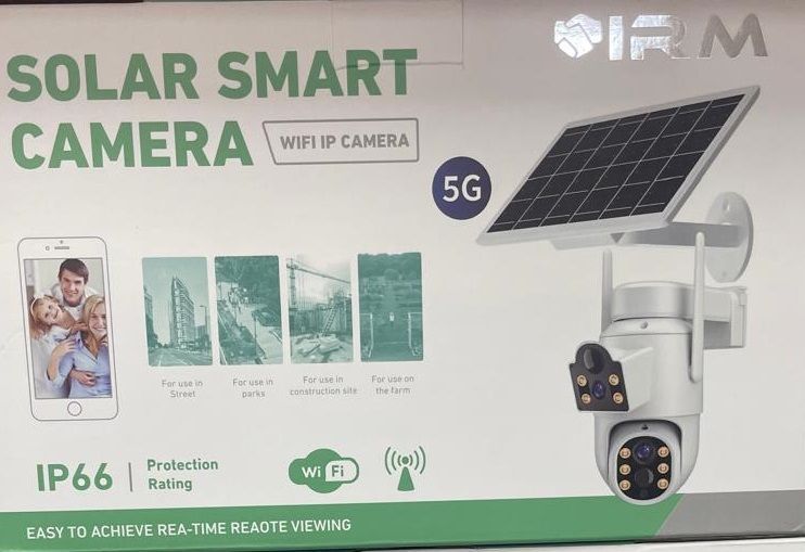 Cámara Seguridad con Panel Solar Wifi 5G IRM IP66 Modelo13086-1