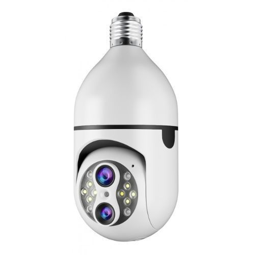Cámara Inteligente de Seguridad Jortan Forma de Ampolleta 2 Lentes 5G-0
