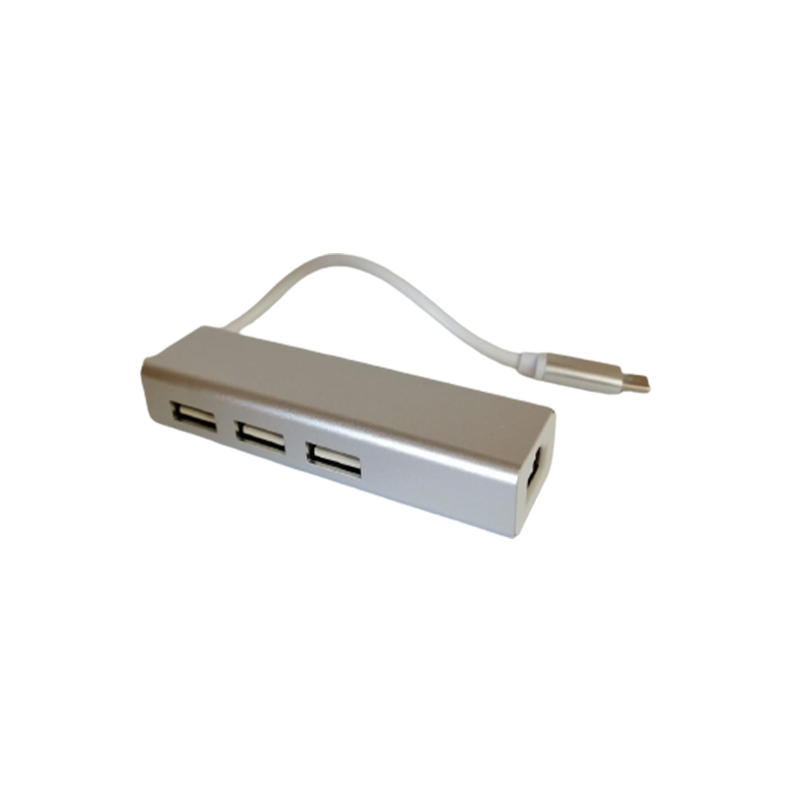 Adaptador USB Tipo C 3.0 a Hub USB 2.0 Rj45 Lan-0