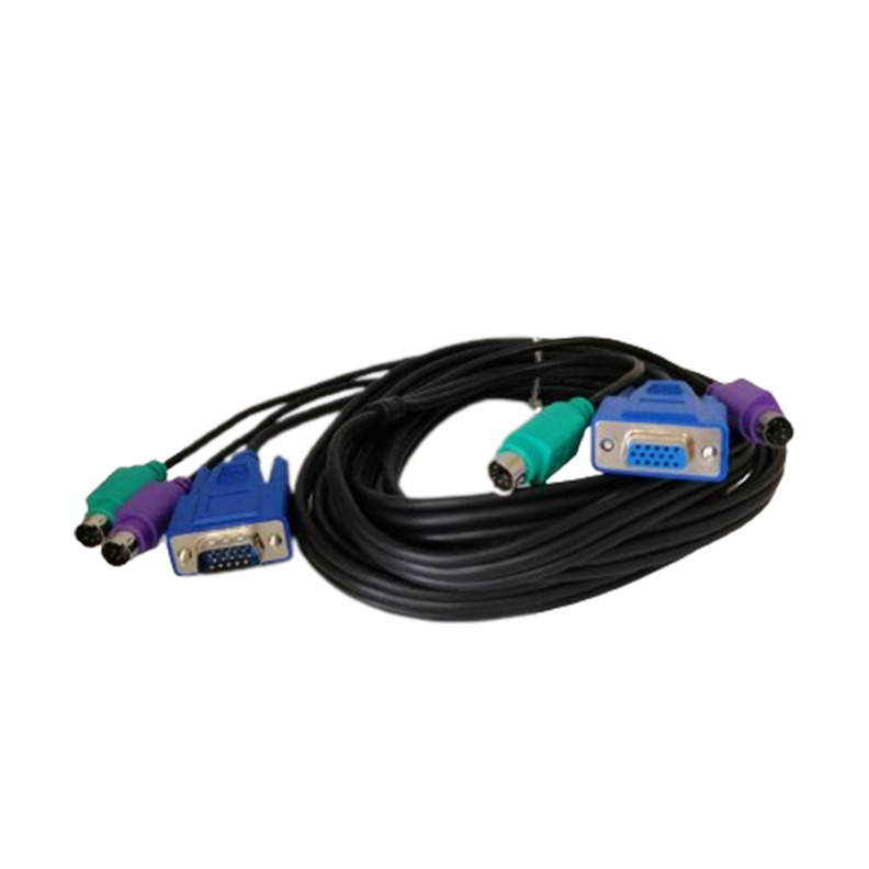 Cables Kvm 4 Conectores Ps/2 Y 2 Vga Macho/hembra 1.80m-0